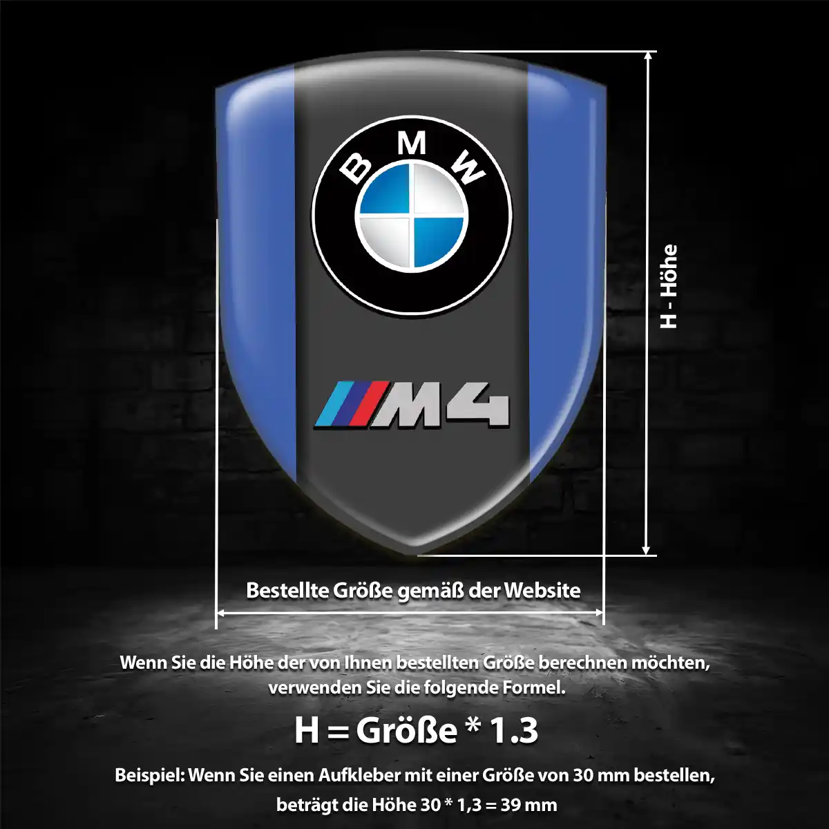 BMW Wappen Aufkleber Interieurdesign