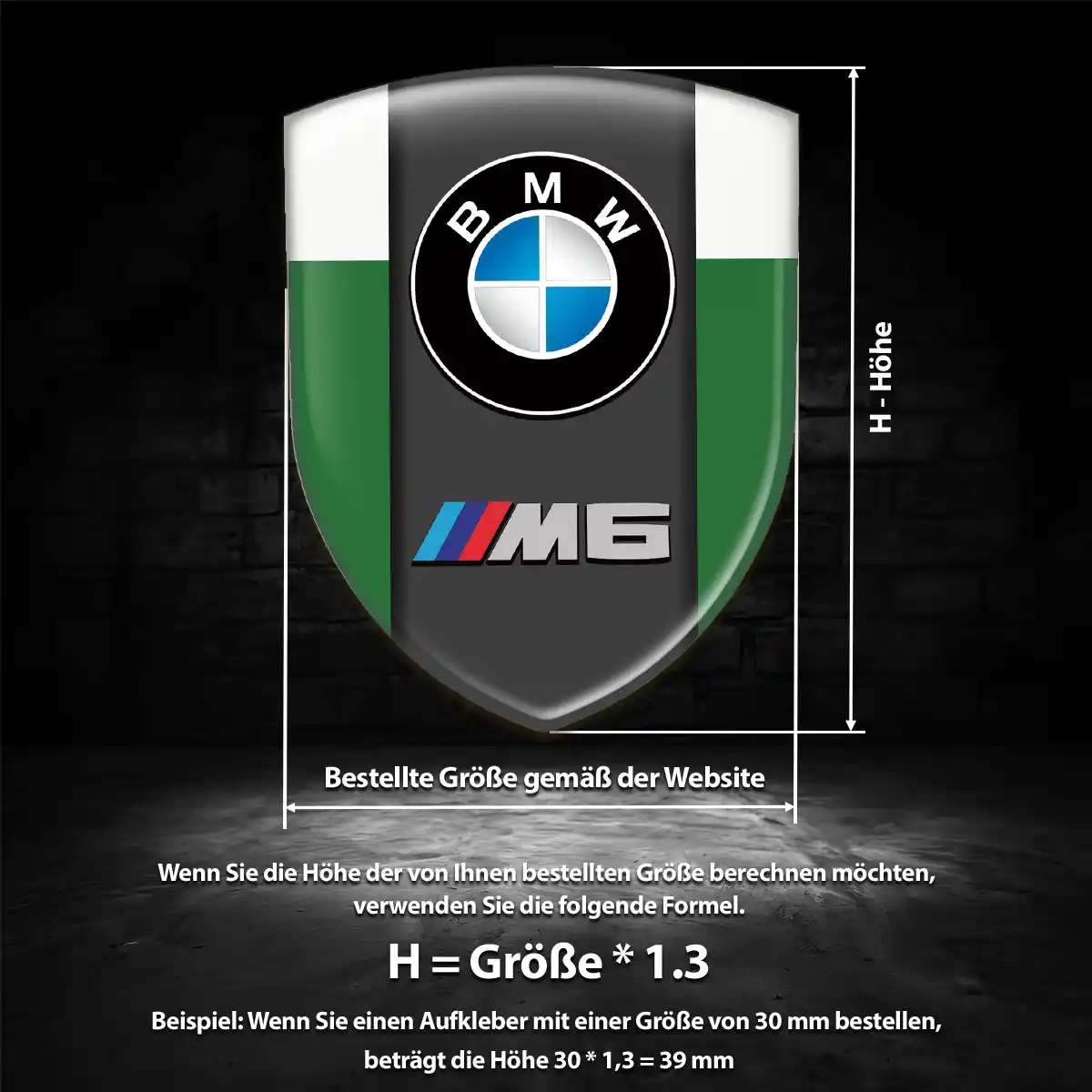 BMW Wappen Emblem Aufkleber Auto Hochwertiges Harz