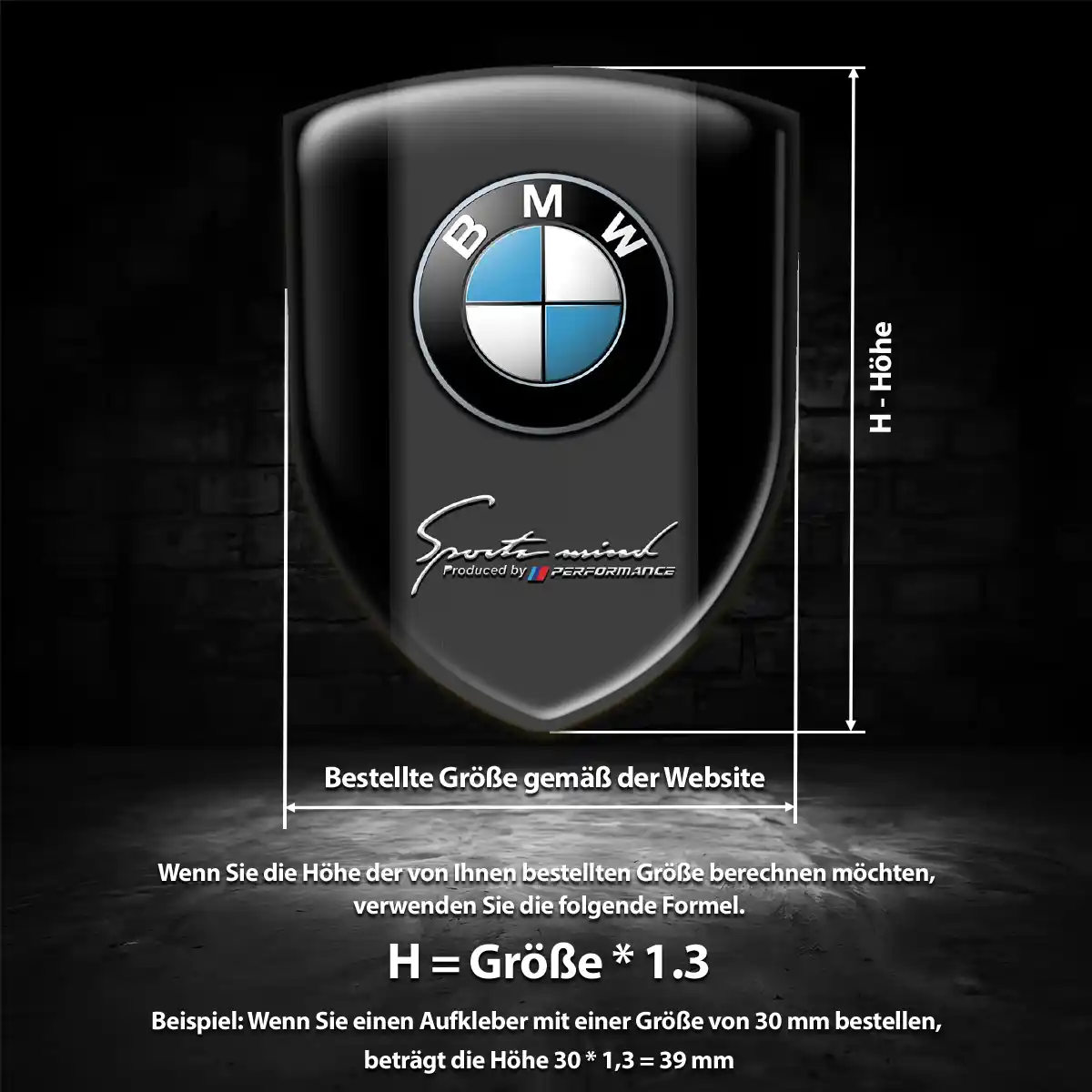 BMW Wappen Emblem Aufkleber Auto Hohe Qualität