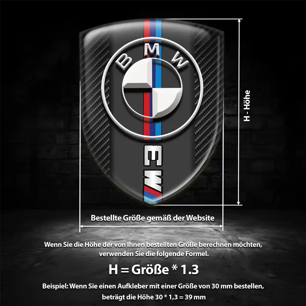 BMW Wappen Emblem Aufkleber Auto Luxus-Edition