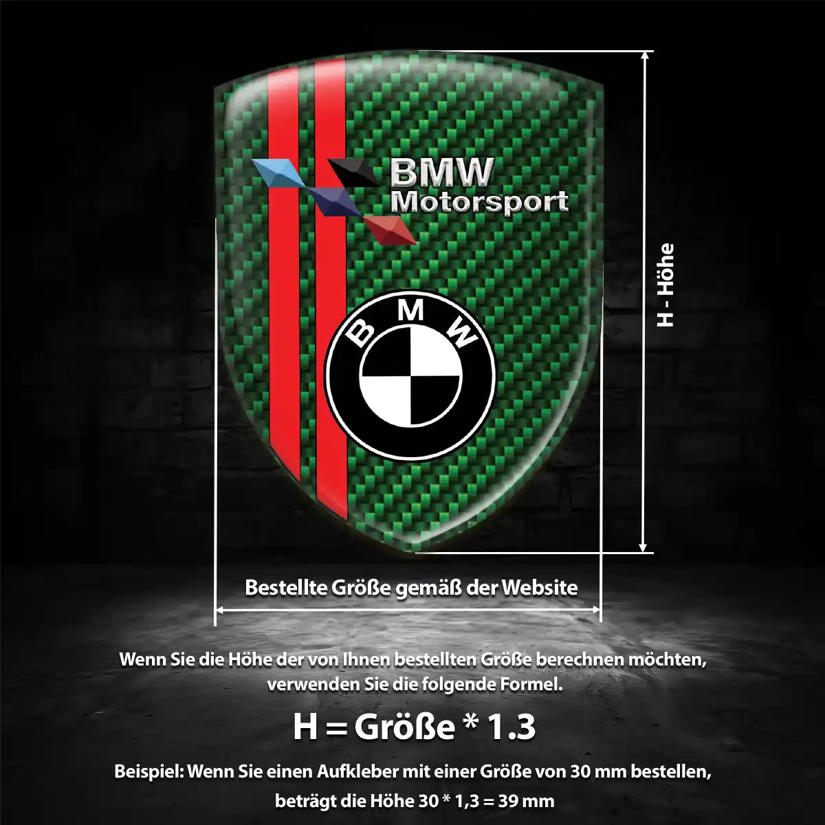 BMW Wappen Emblem Aufkleber Auto Premium-Edition