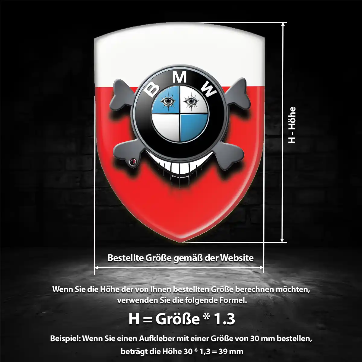 BMW Wappen Emblem Aufkleber Premiumqualität