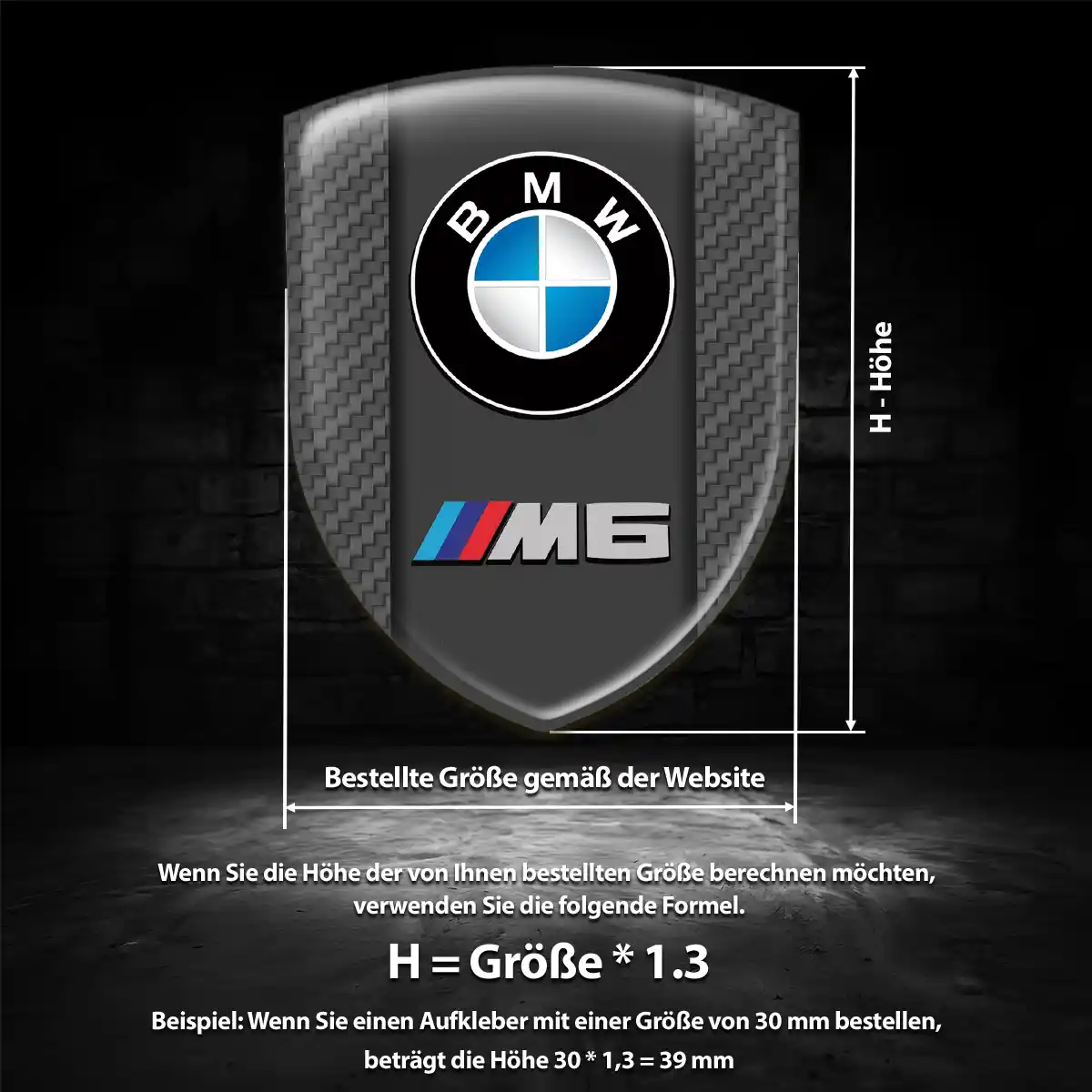 BMW Wappen Emblem Auto Hochwertiges Harz