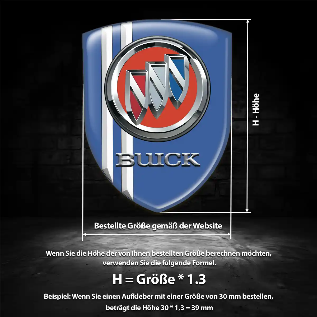 Buick 3D Gel Aufkleber Auto Hohe Qualität