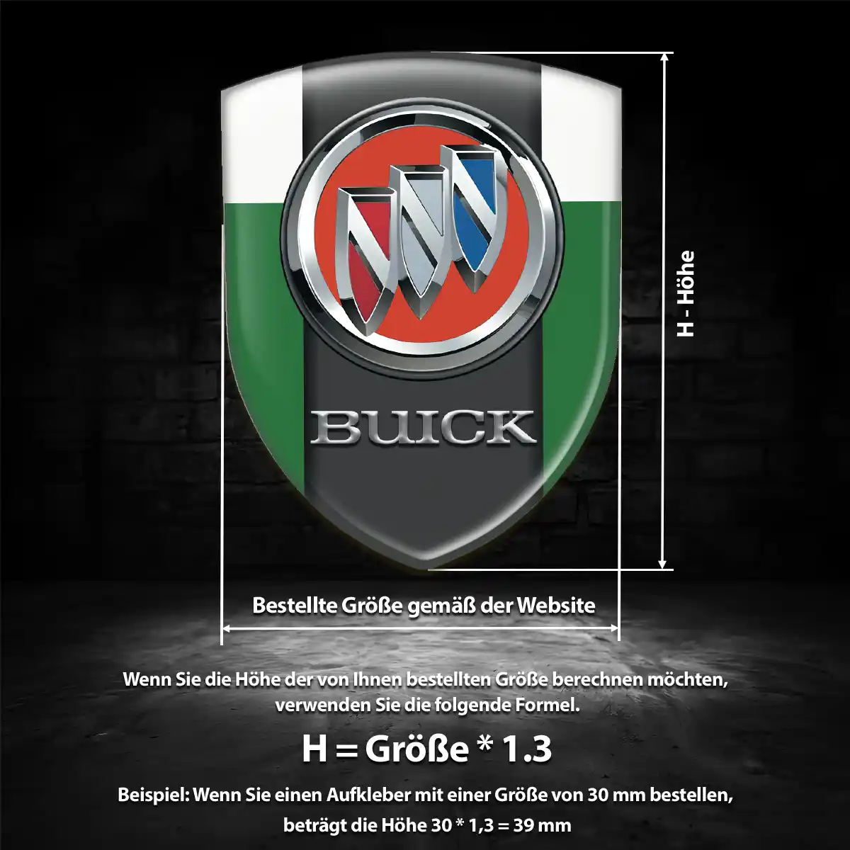 Buick 3D Gel Aufkleber Auto Limitierte Auflage
