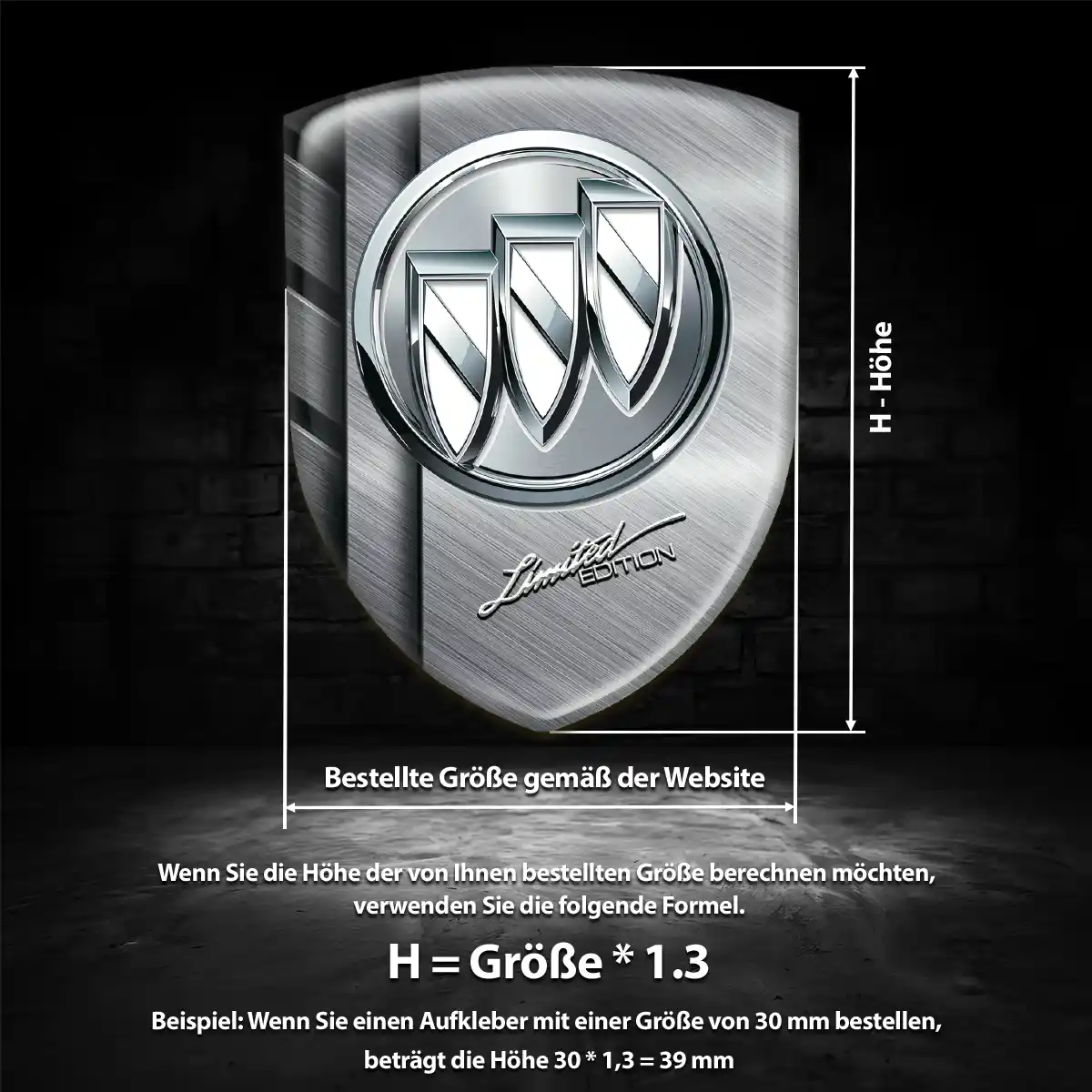 Buick 3D Gel Aufkleber Auto Luxus-Edition