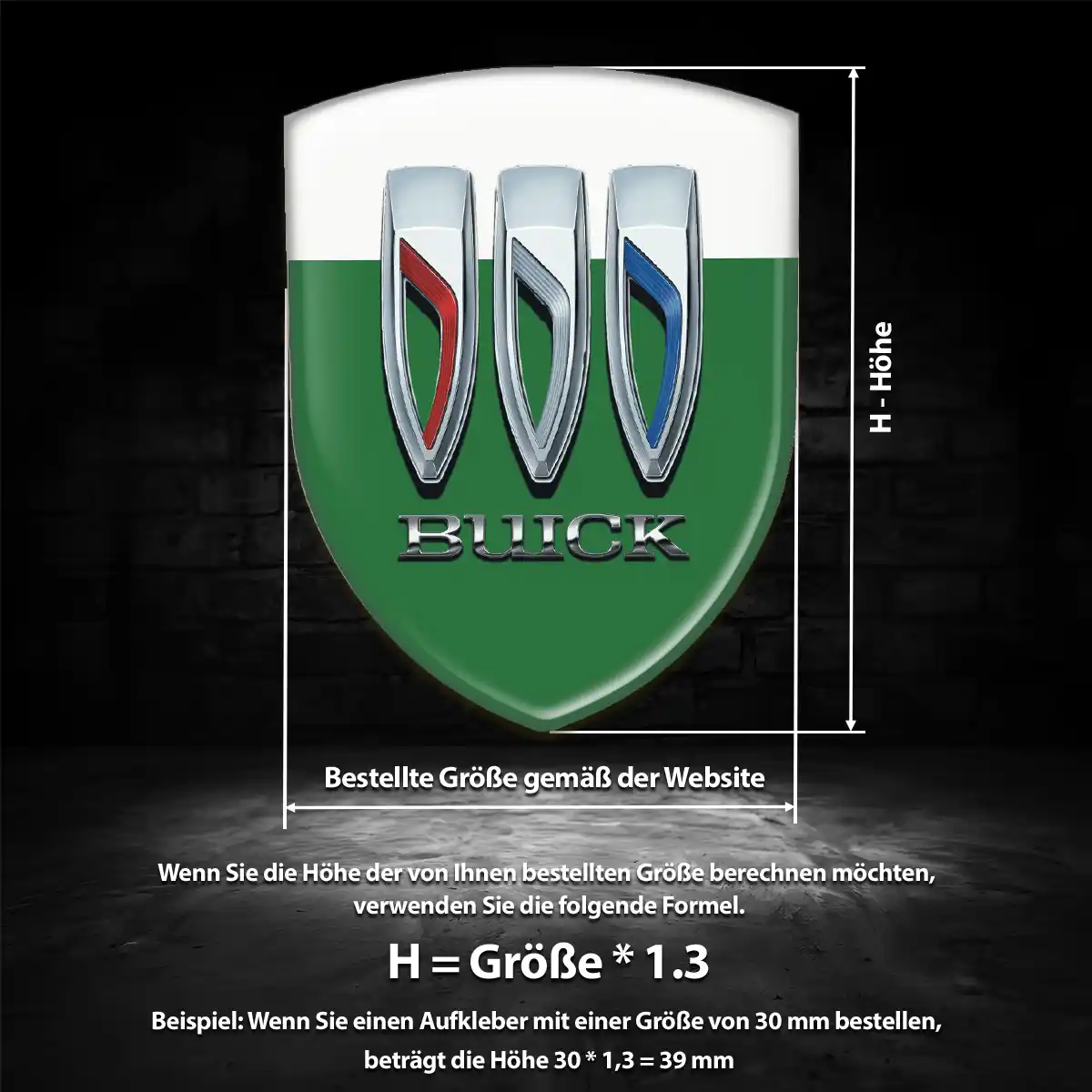 Buick 3D Gel Aufkleber Auto Premium-Edition