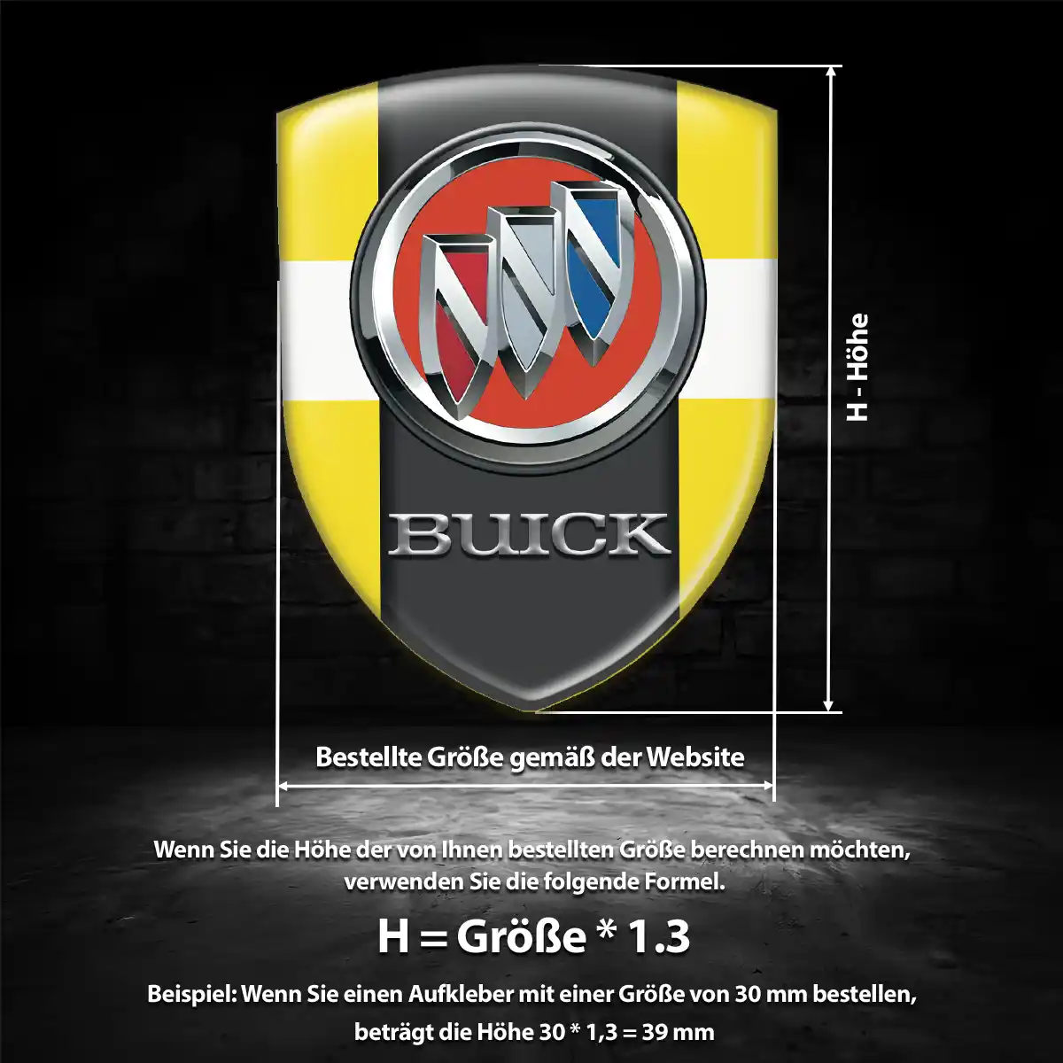 Buick 3D Gel Aufkleber Auto Stilvolles Design