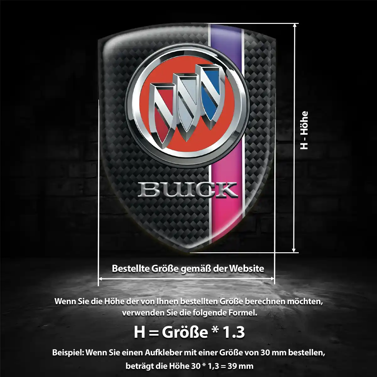 Buick 3D Gel Aufkleber Emblem Auto Exterieurdesign