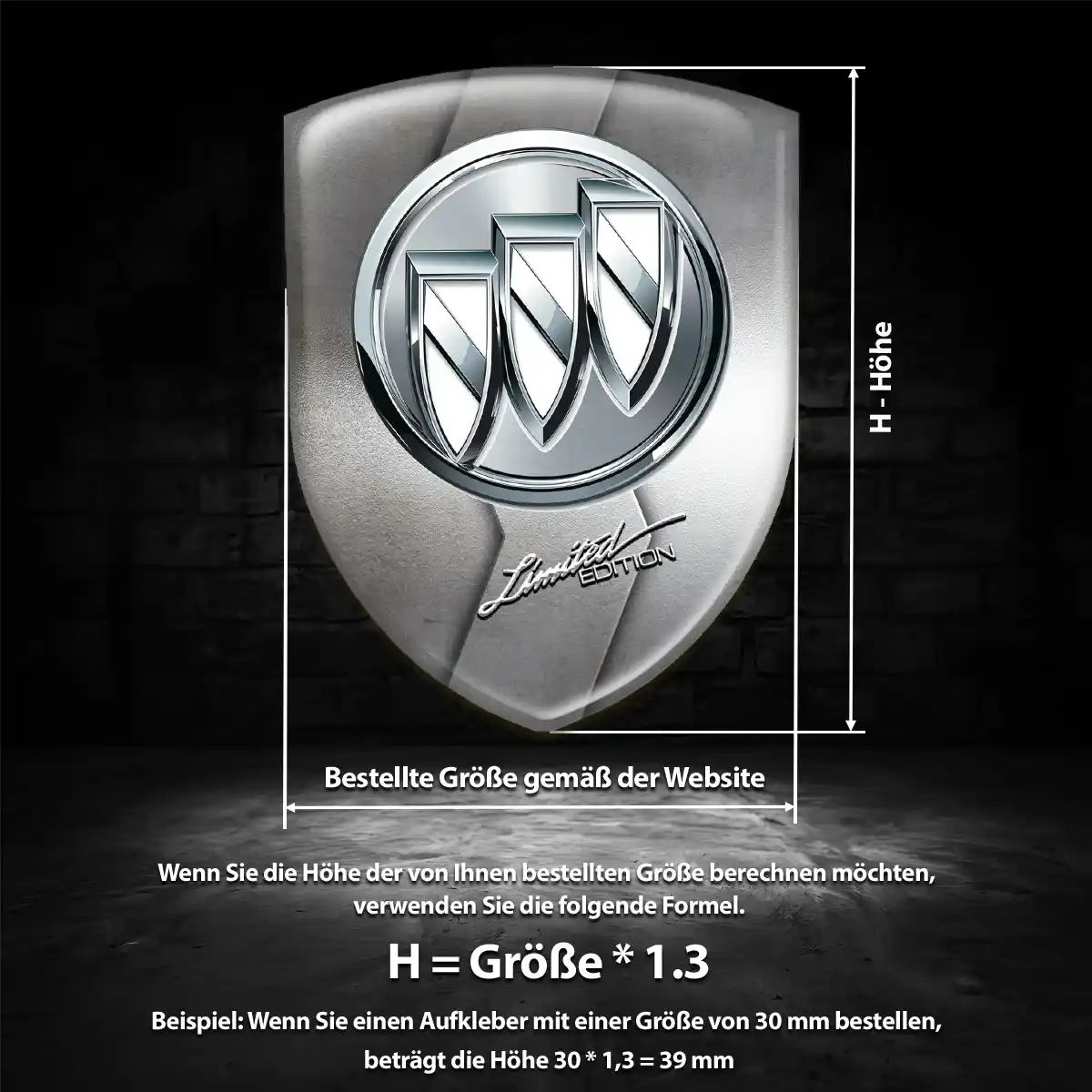 Buick 3D Gel Aufkleber Emblem Auto Premiumqualität