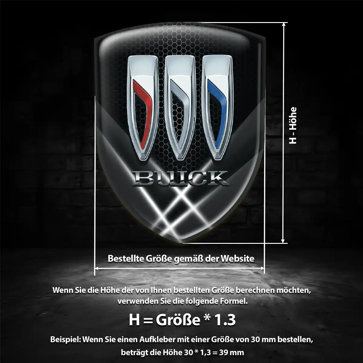 Buick 3D Gel Aufkleber Emblem Auto Tuningfahrzeug