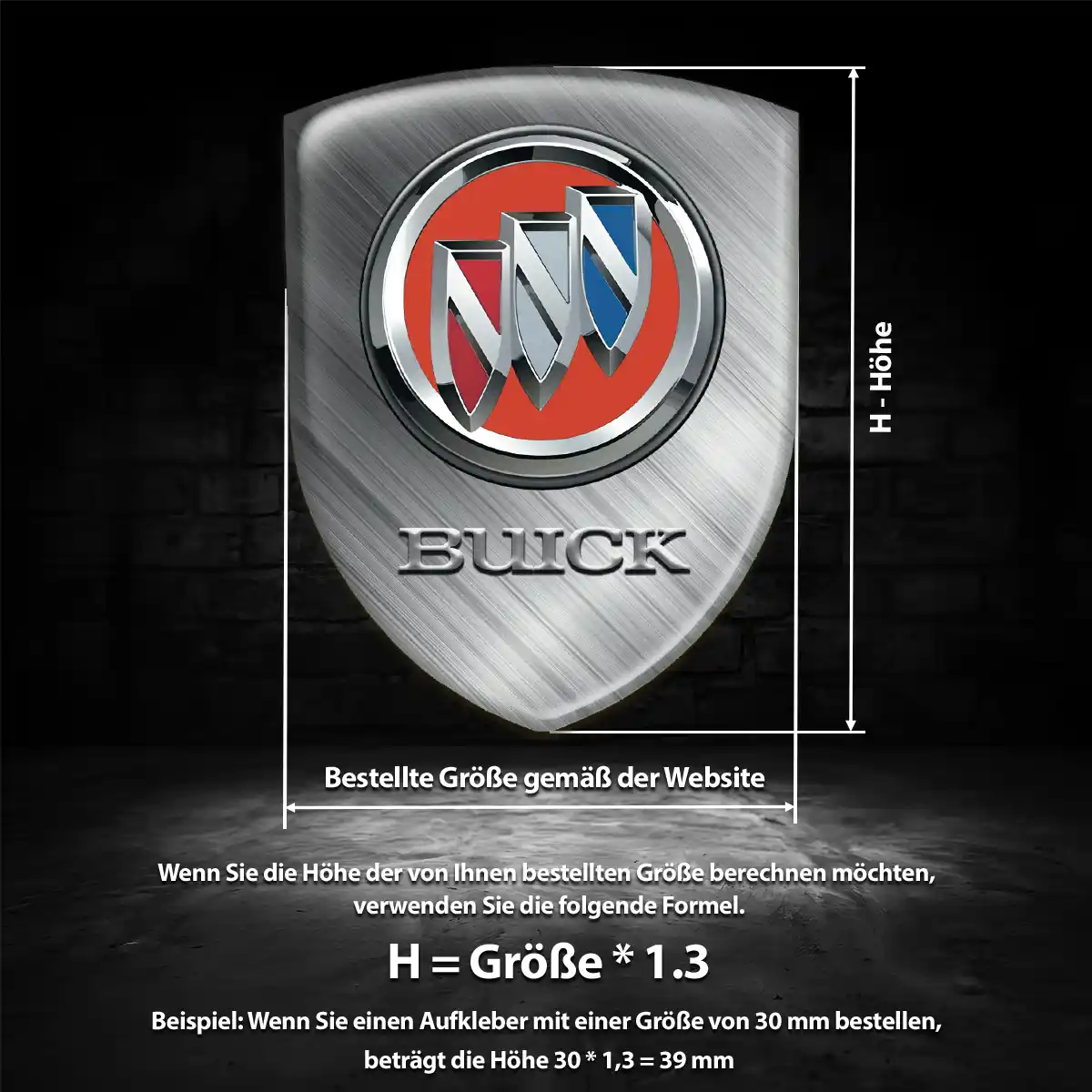 Buick 3D Gel Aufkleber Emblem Elegantes Design