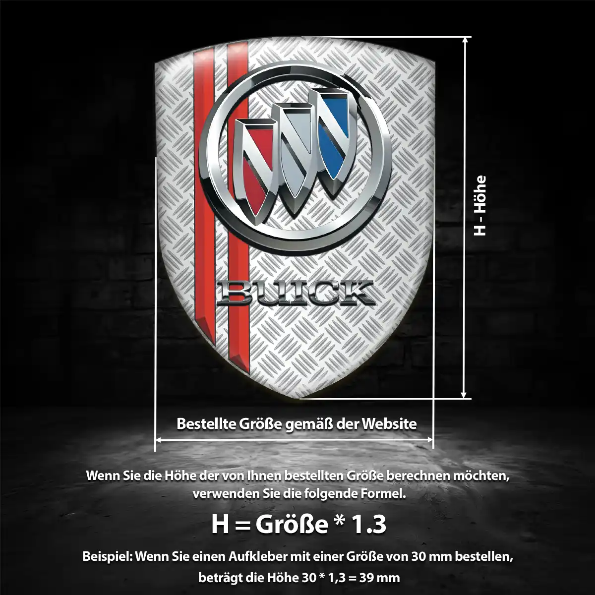 Buick 3D Gel Aufkleber Emblem Exterieurdesign