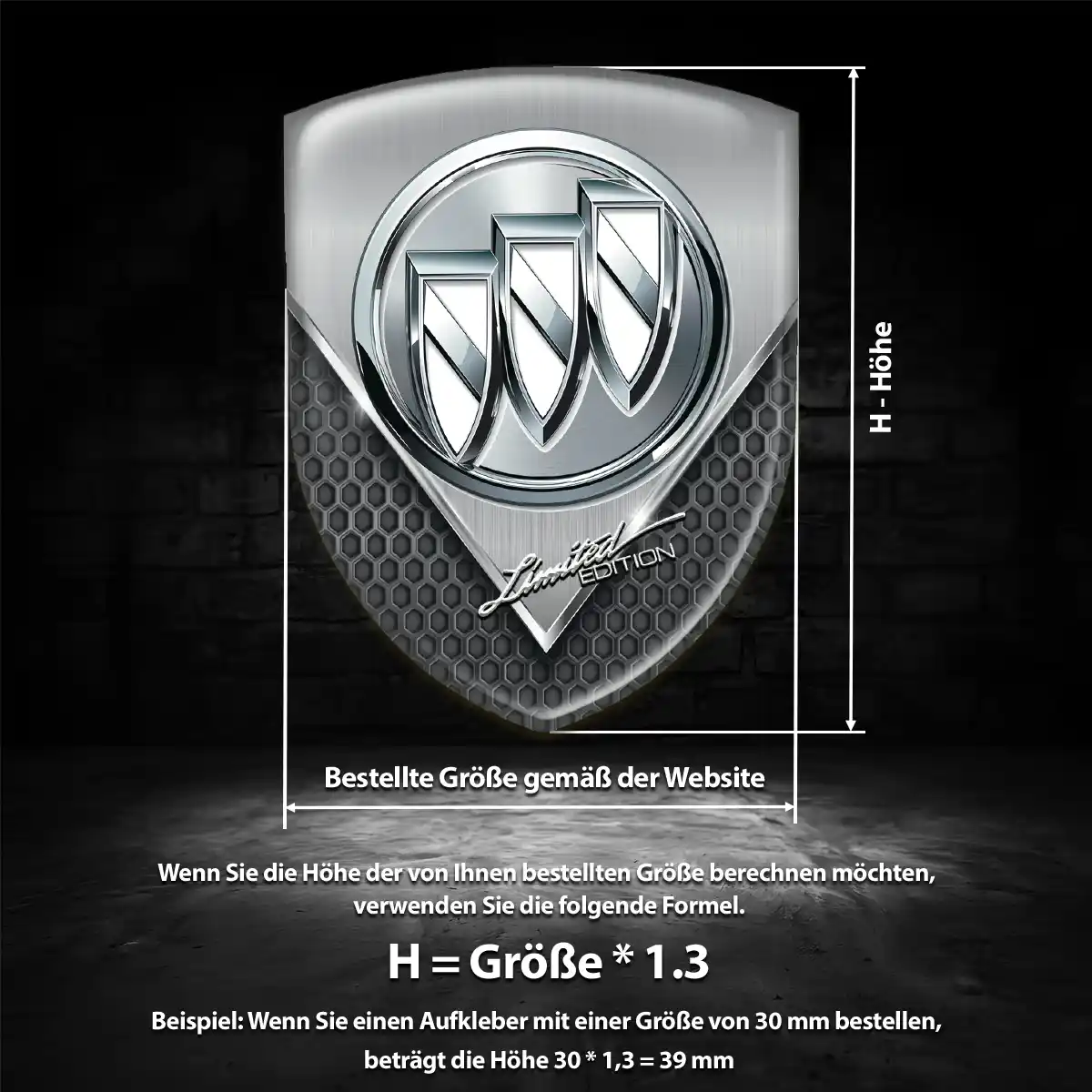 Buick 3D Gel Aufkleber Emblem Hohe Qualität