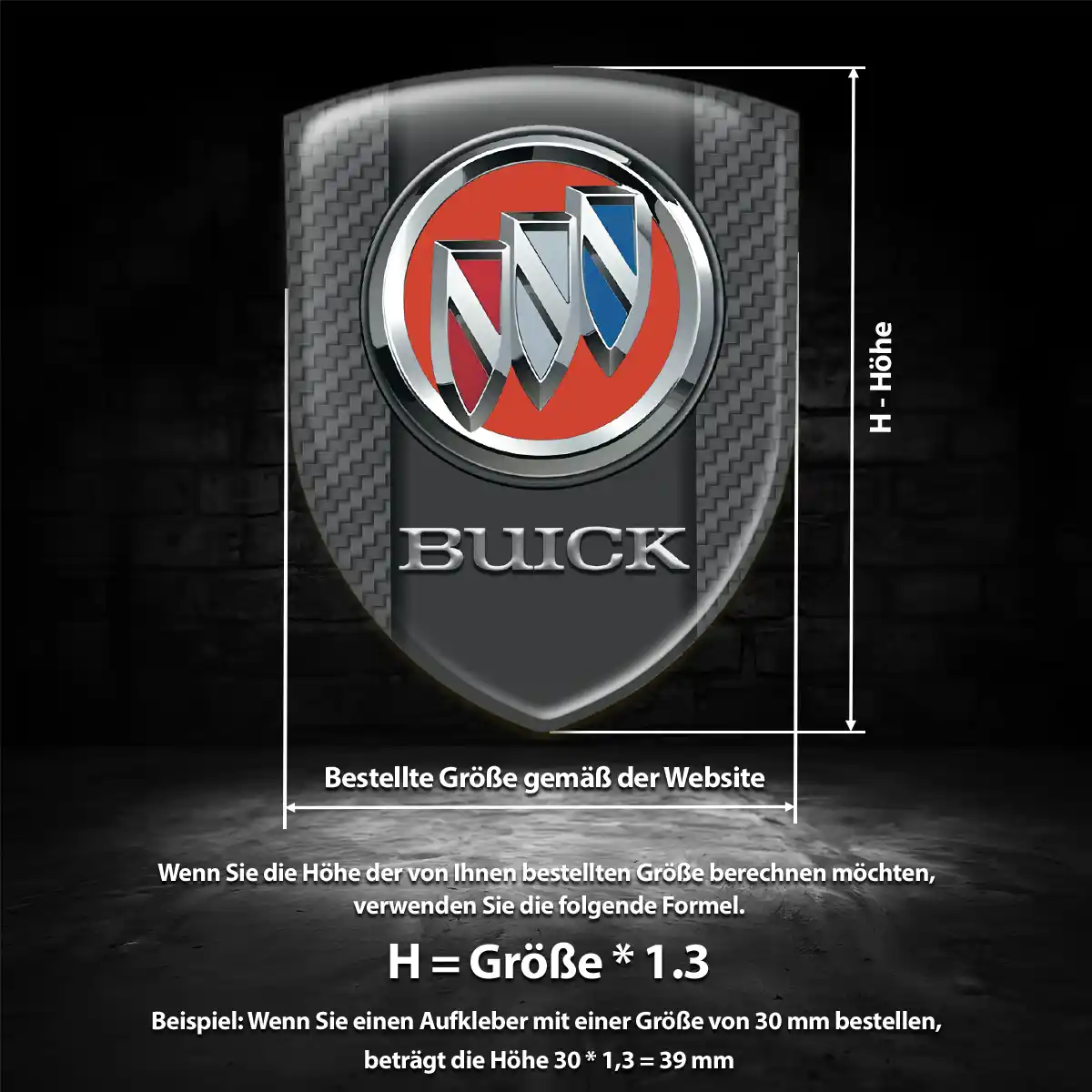 Buick 3D Gel Aufkleber Emblem Luxus-Edition