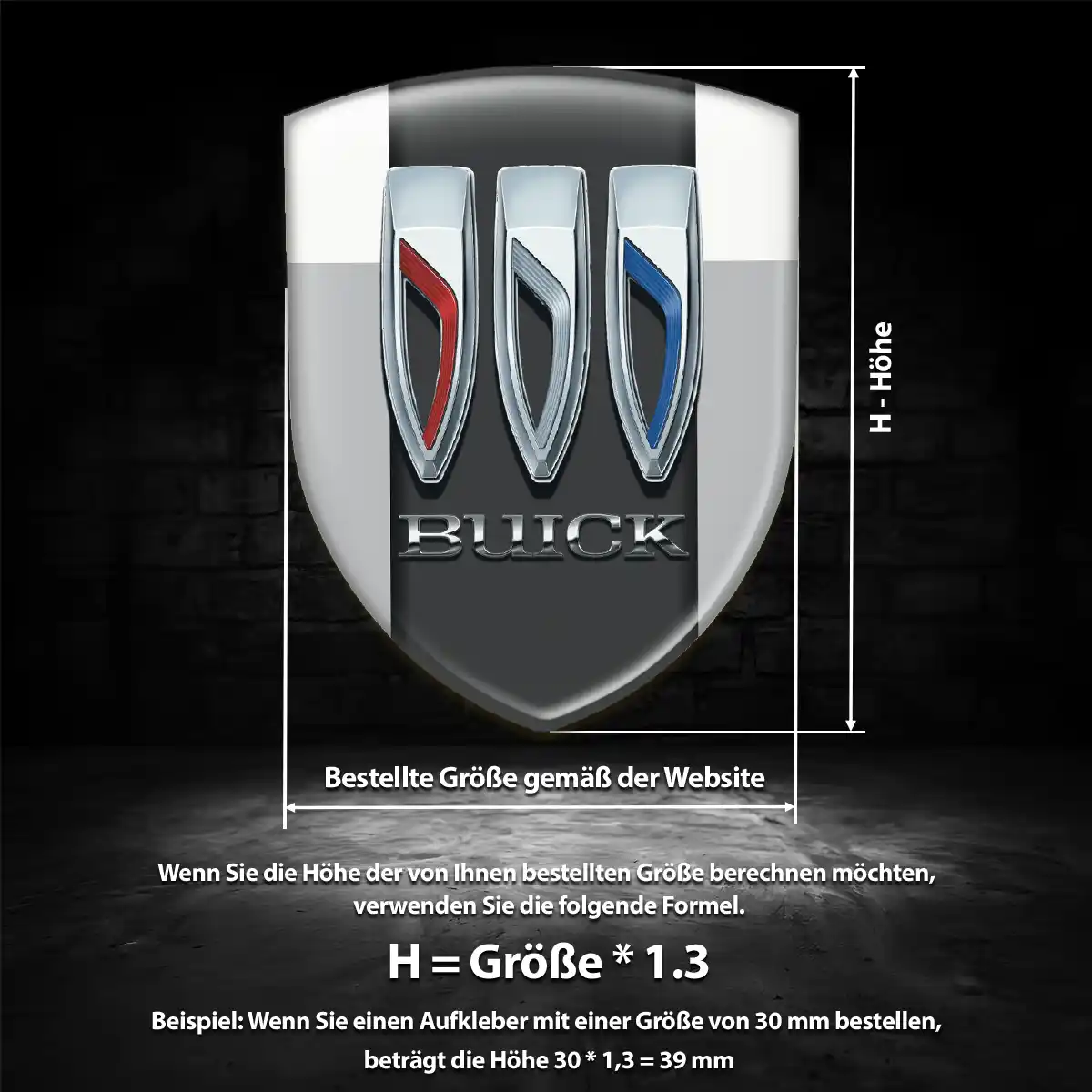 Buick 3D Gel Aufkleber Emblem Markenedition