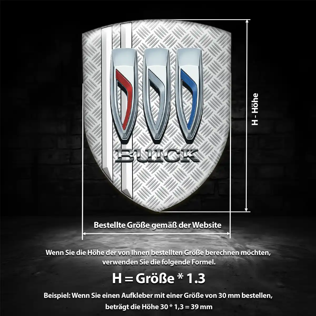 Buick 3D Gel Aufkleber Emblem Premium-Edition