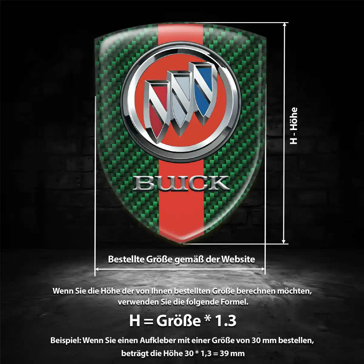 Buick 3D Gel Aufkleber Emblem Tuningfahrzeug