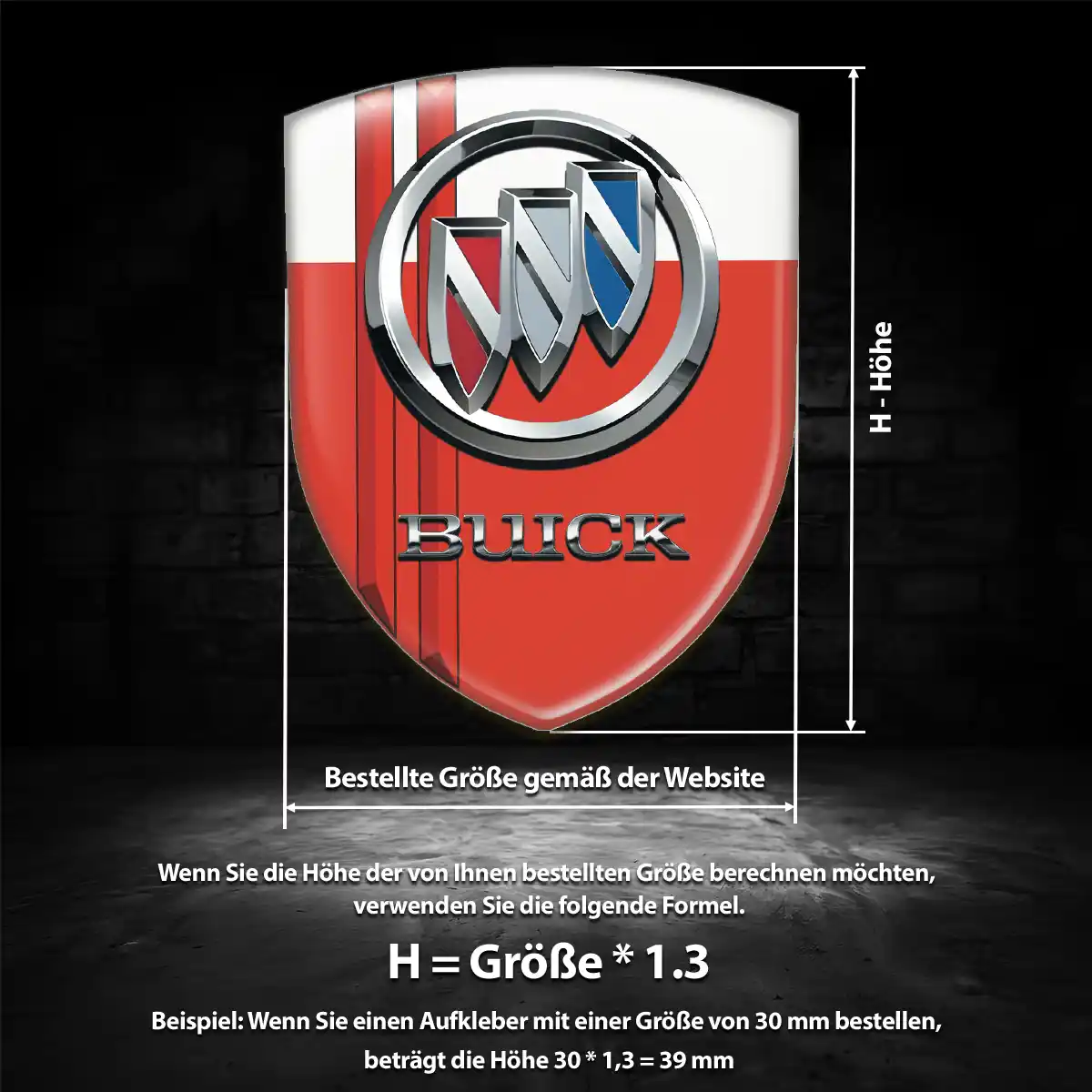 Buick 3D Gel Aufkleber Embleme Auto Elegantes Design