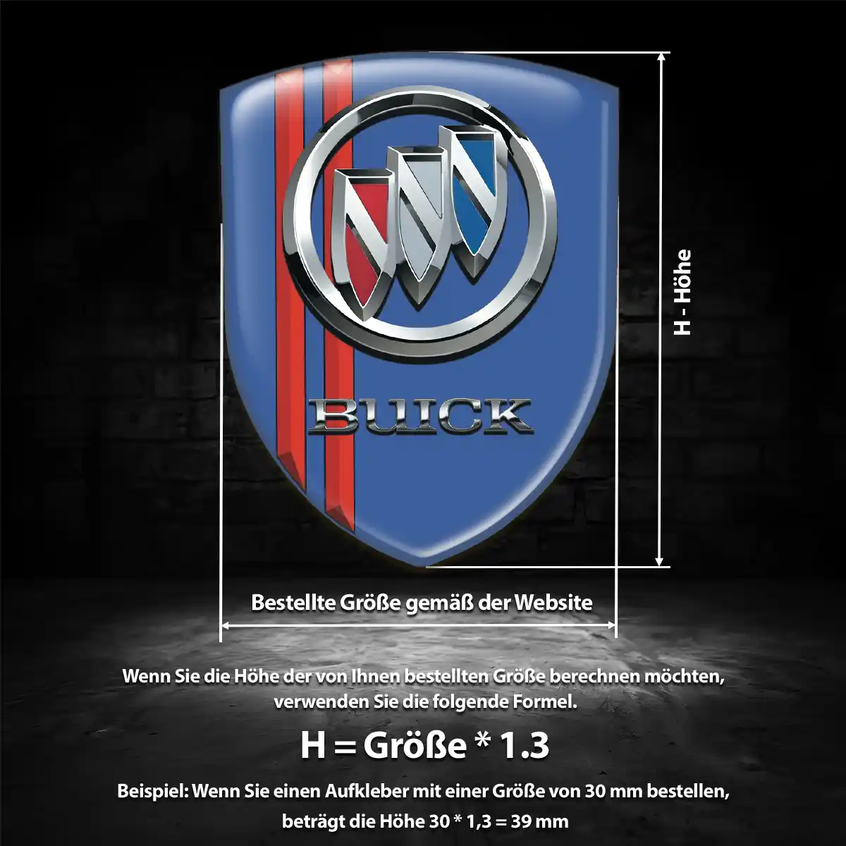 Buick 3D Gel Aufkleber Embleme Auto Exterieurdesign