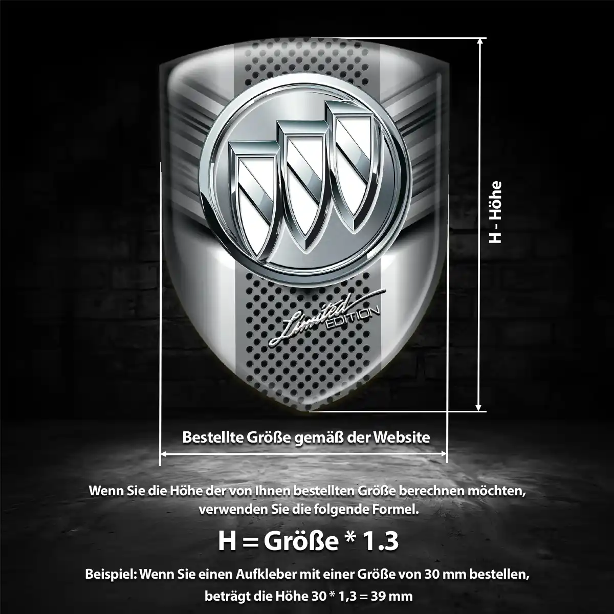 Buick 3D Gel Aufkleber Embleme Auto Limitierte Auflage