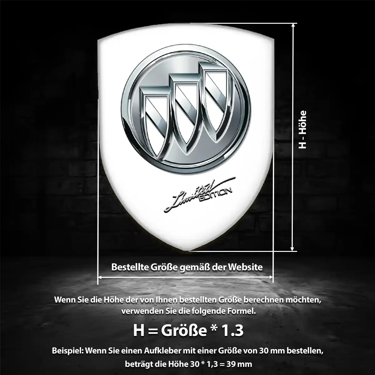 Buick 3D Gel Aufkleber Embleme Auto Markenedition
