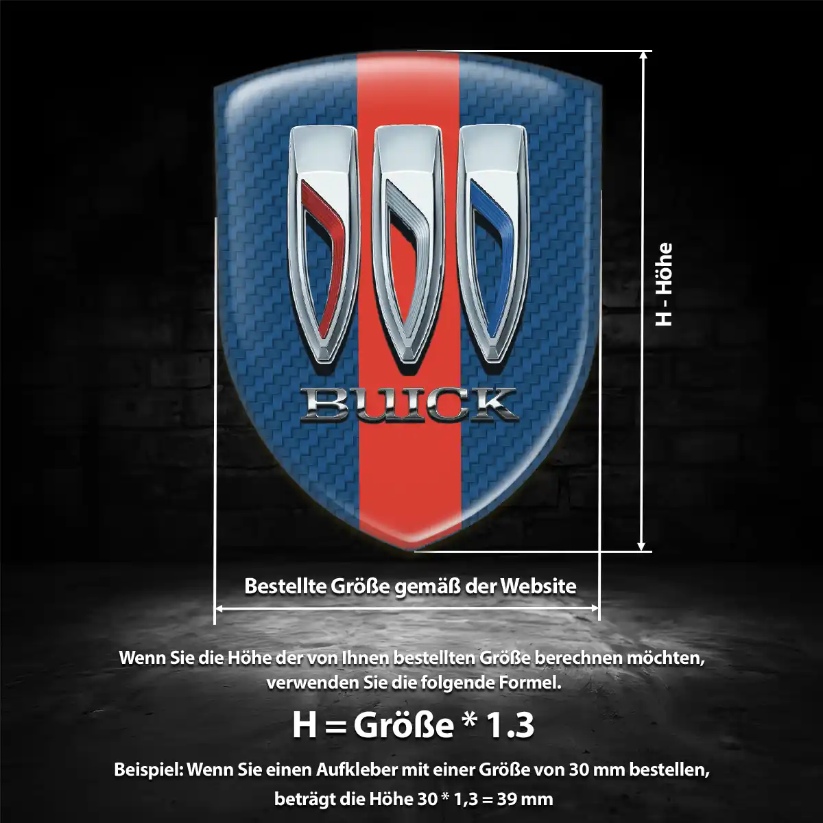 Buick 3D Gel Aufkleber Embleme Auto Premiumqualität