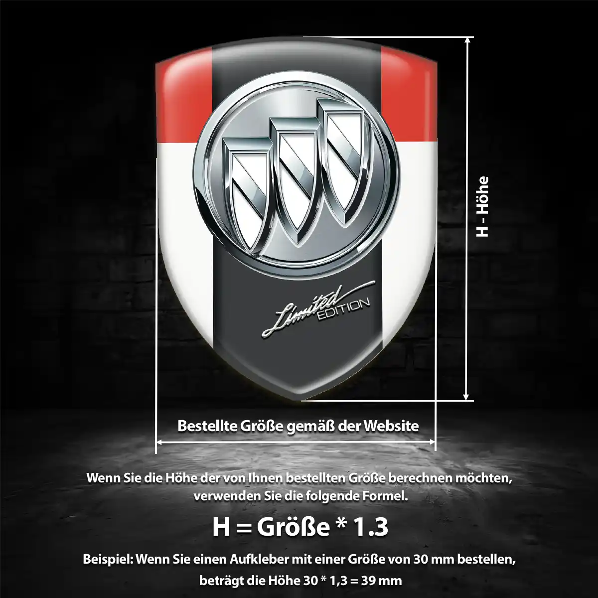 Buick 3D Gel Aufkleber Embleme Auto Stilvolles Design