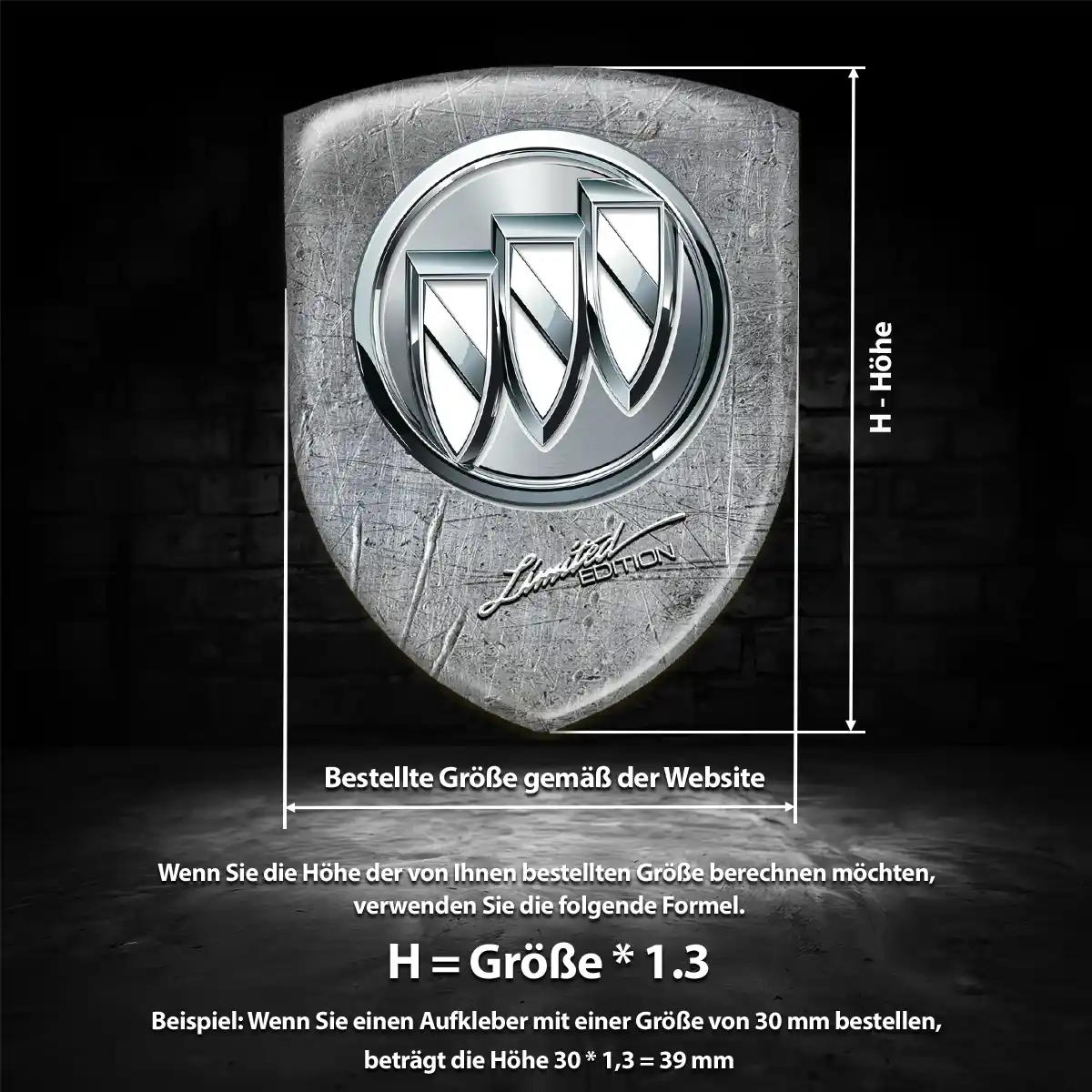 Buick 3D Gel Aufkleber Embleme Exterieurdesign