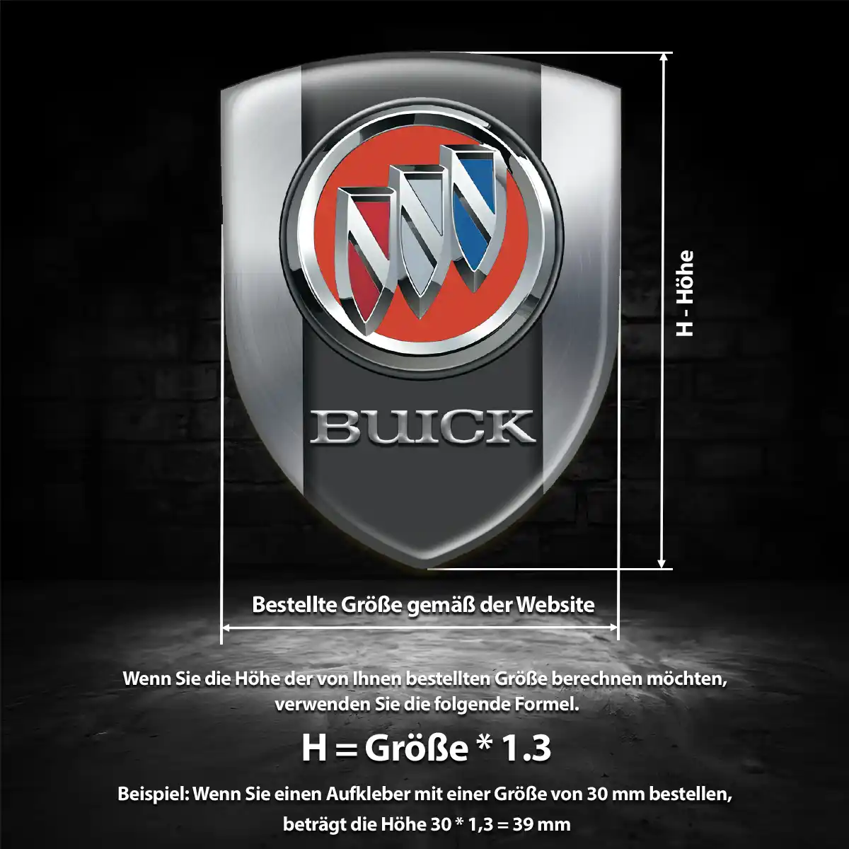Buick 3D Gel Aufkleber Embleme Limitierte Auflage