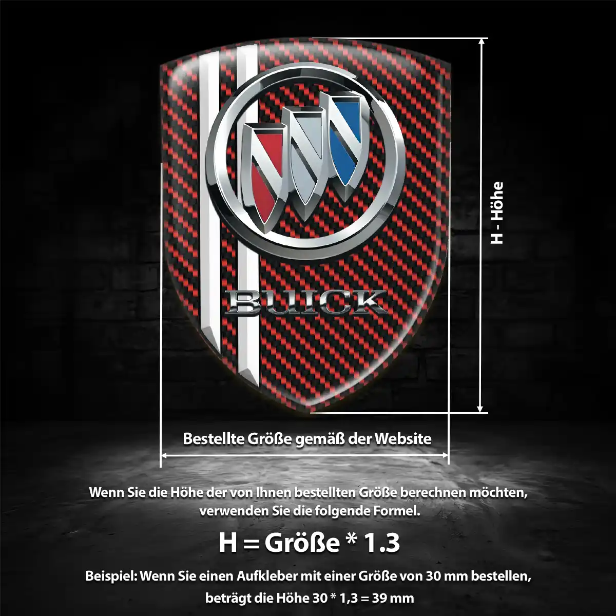 Buick 3D Gel Aufkleber Embleme Luxus-Edition