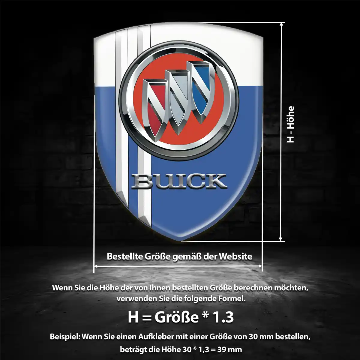 Buick 3D Gel Aufkleber Embleme Markenedition