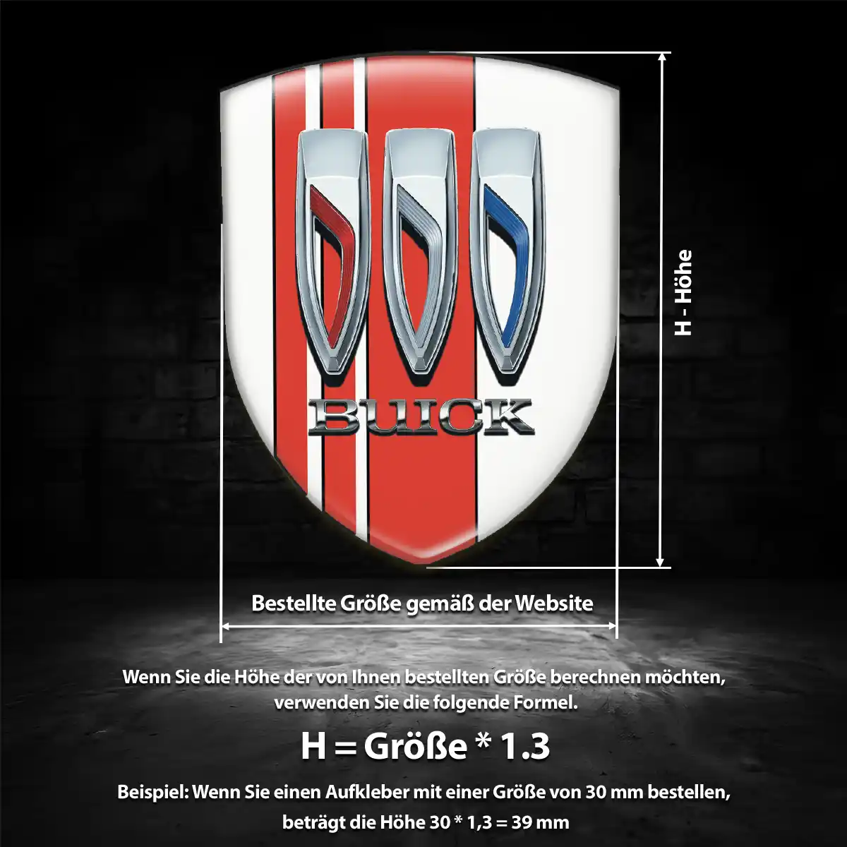 Buick 3D Gel Aufkleber Embleme Tuningfahrzeug