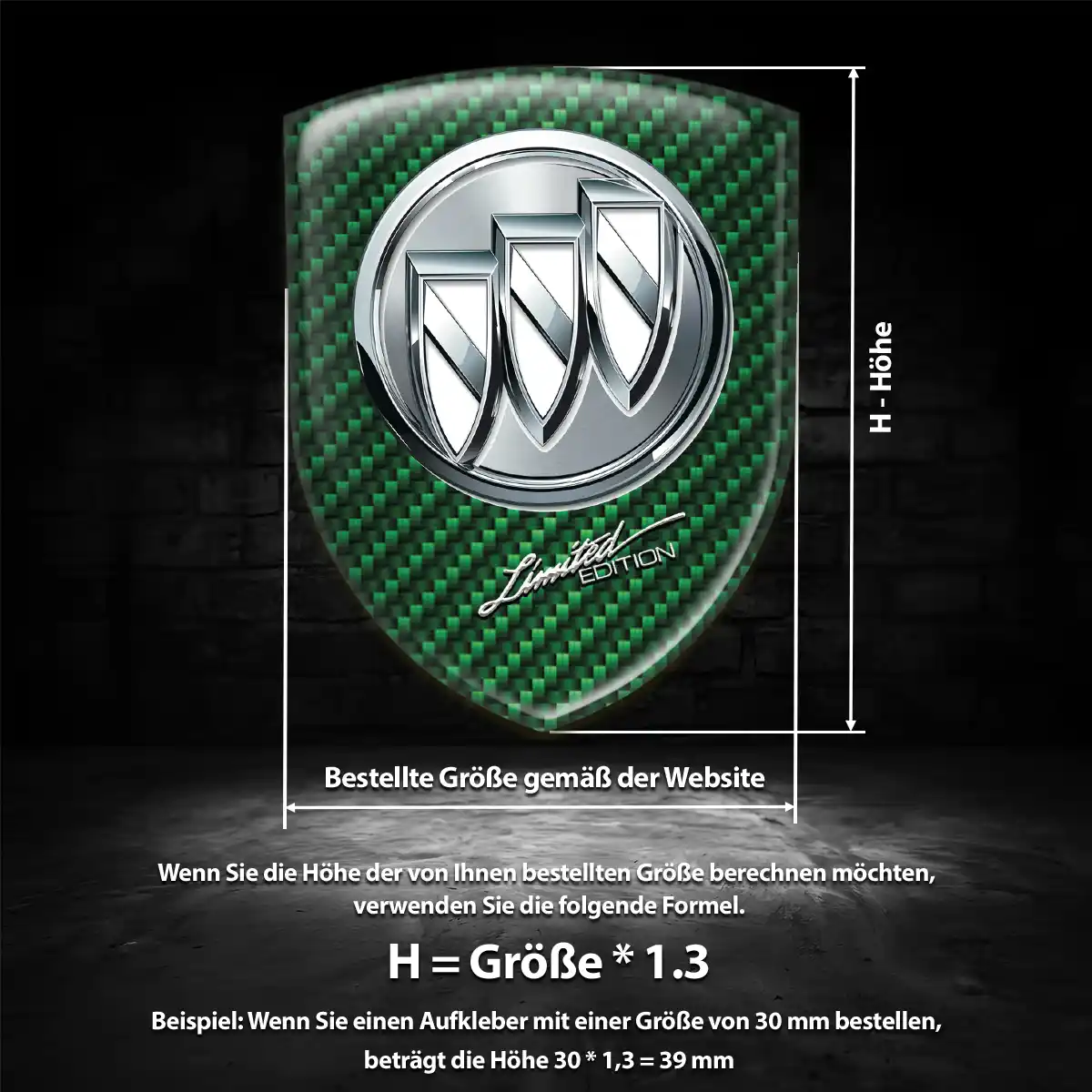 Buick 3D Gel Aufkleber Exterieurdesign