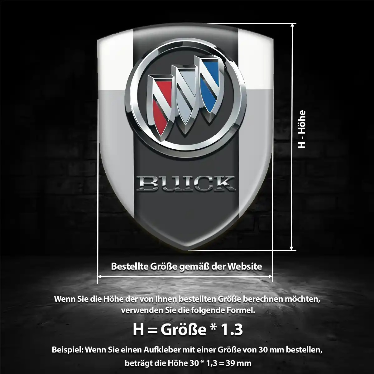 Buick 3D Gel Aufkleber Hohe Qualität