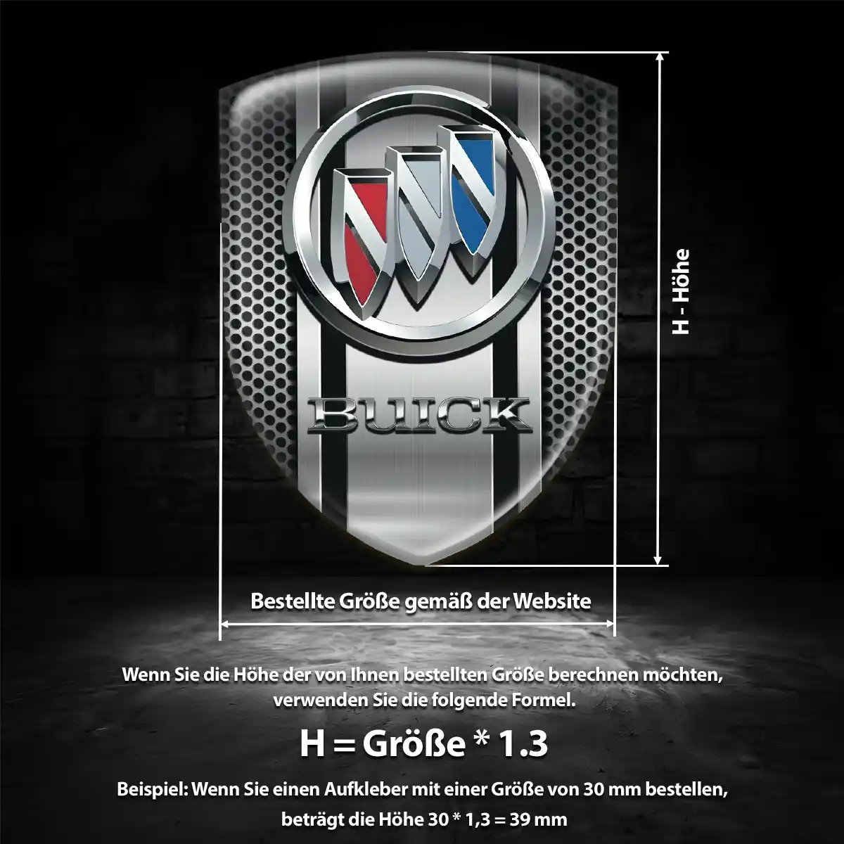 Buick 3D Gel Aufkleber Limitierte Auflage