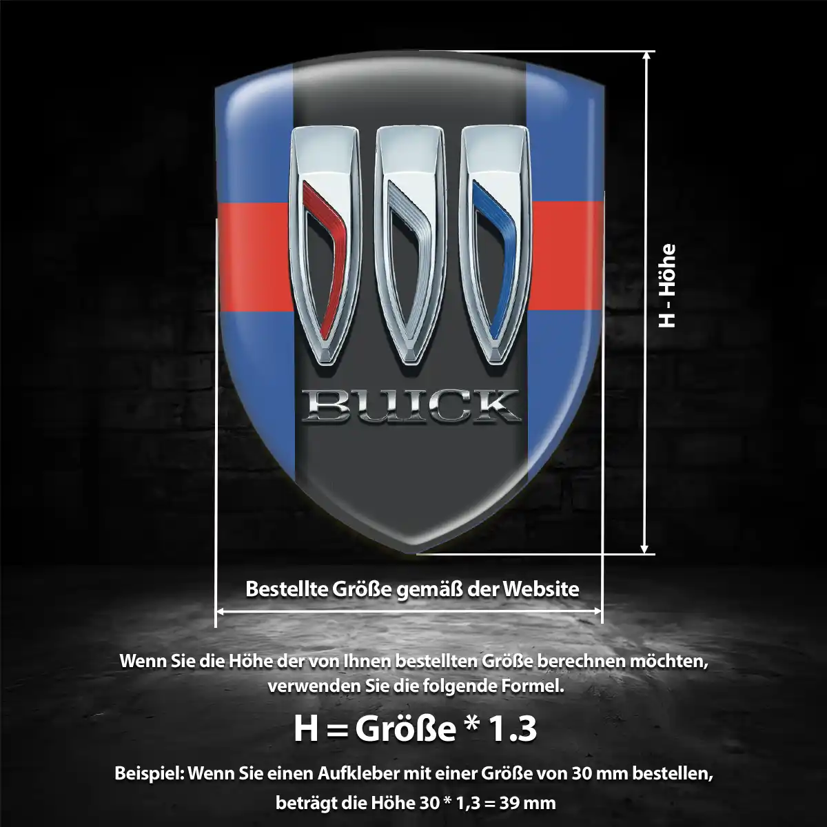 Buick 3D Gel Aufkleber Luxus-Edition