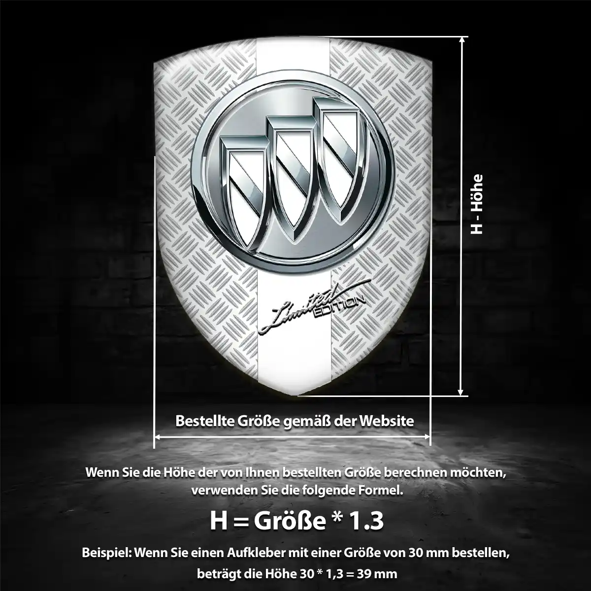 Buick 3D Gel Aufkleber Markenedition