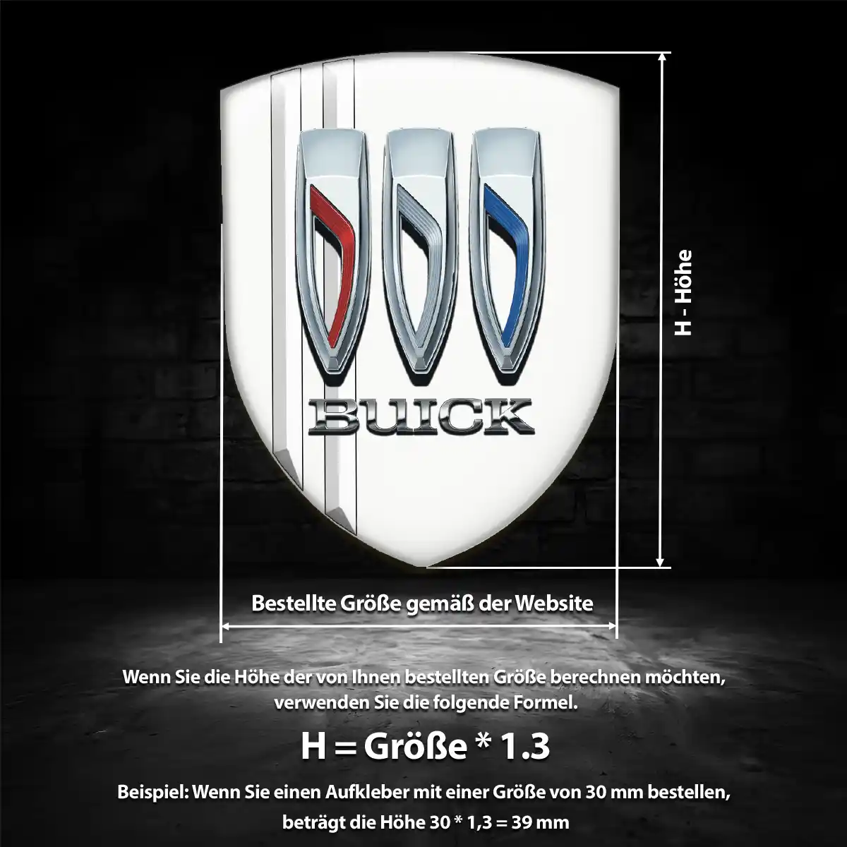 Buick 3D Gel Aufkleber Premium-Edition
