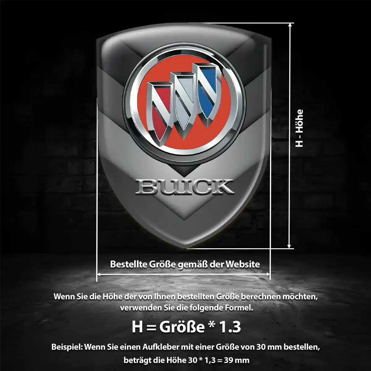 Buick 3D Gel Aufkleber Silikon Auto Limitierte Auflage