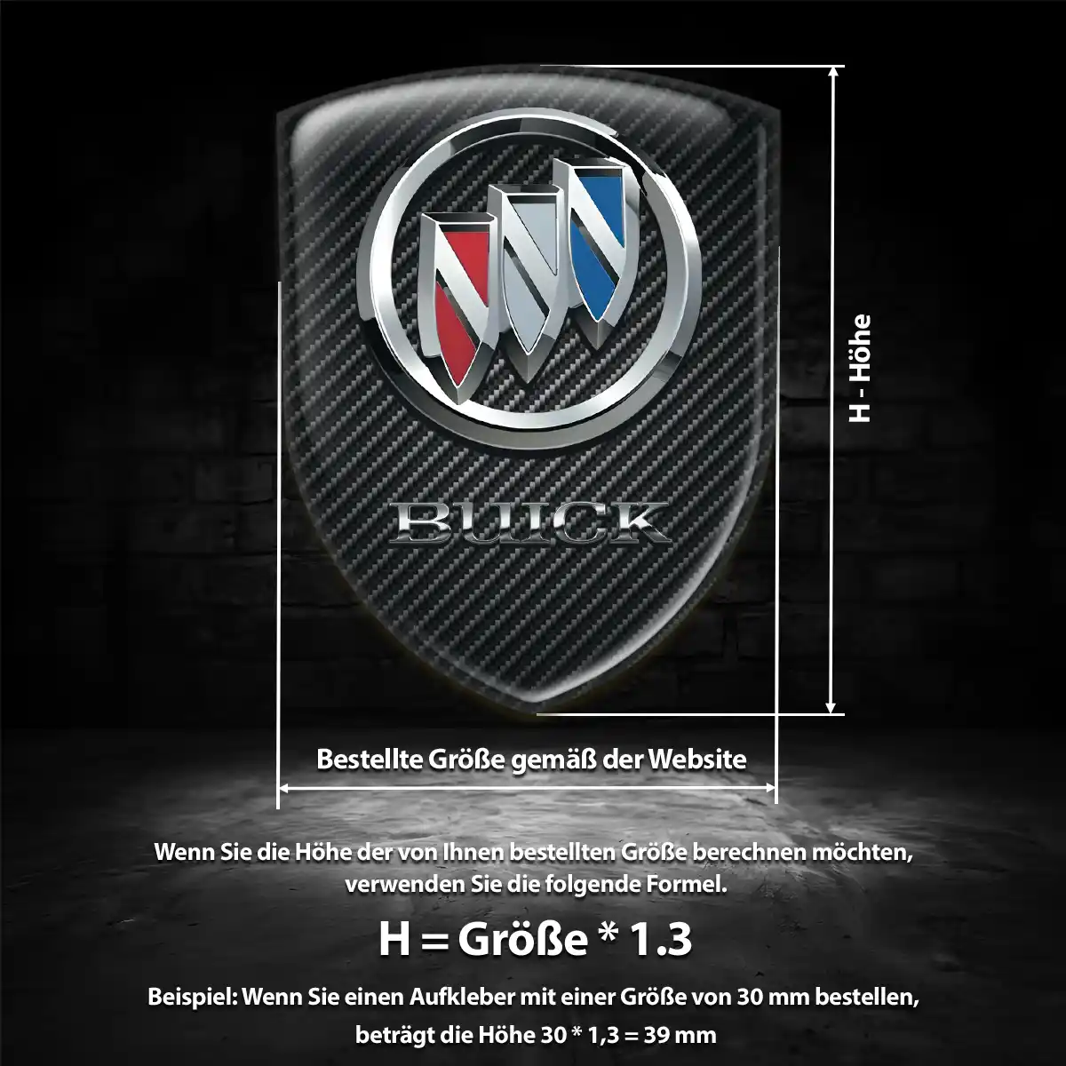 Buick 3D Gel Aufkleber Wappen Auto Exterieurdesign