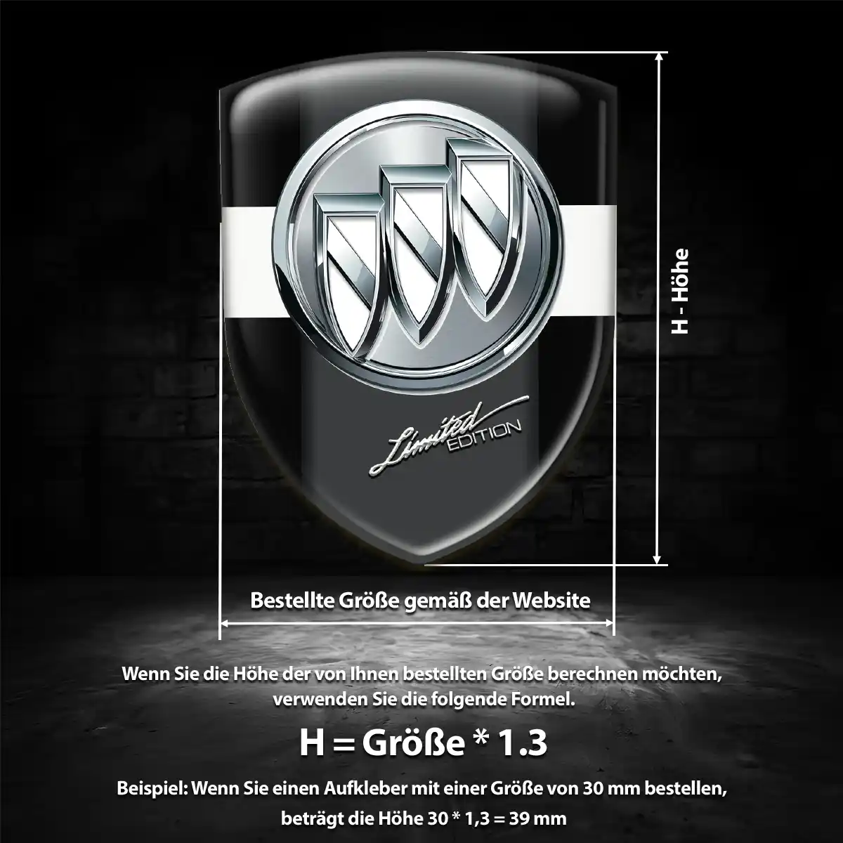 Buick 3D Gel Aufkleber Wappen Auto Hohe Qualität