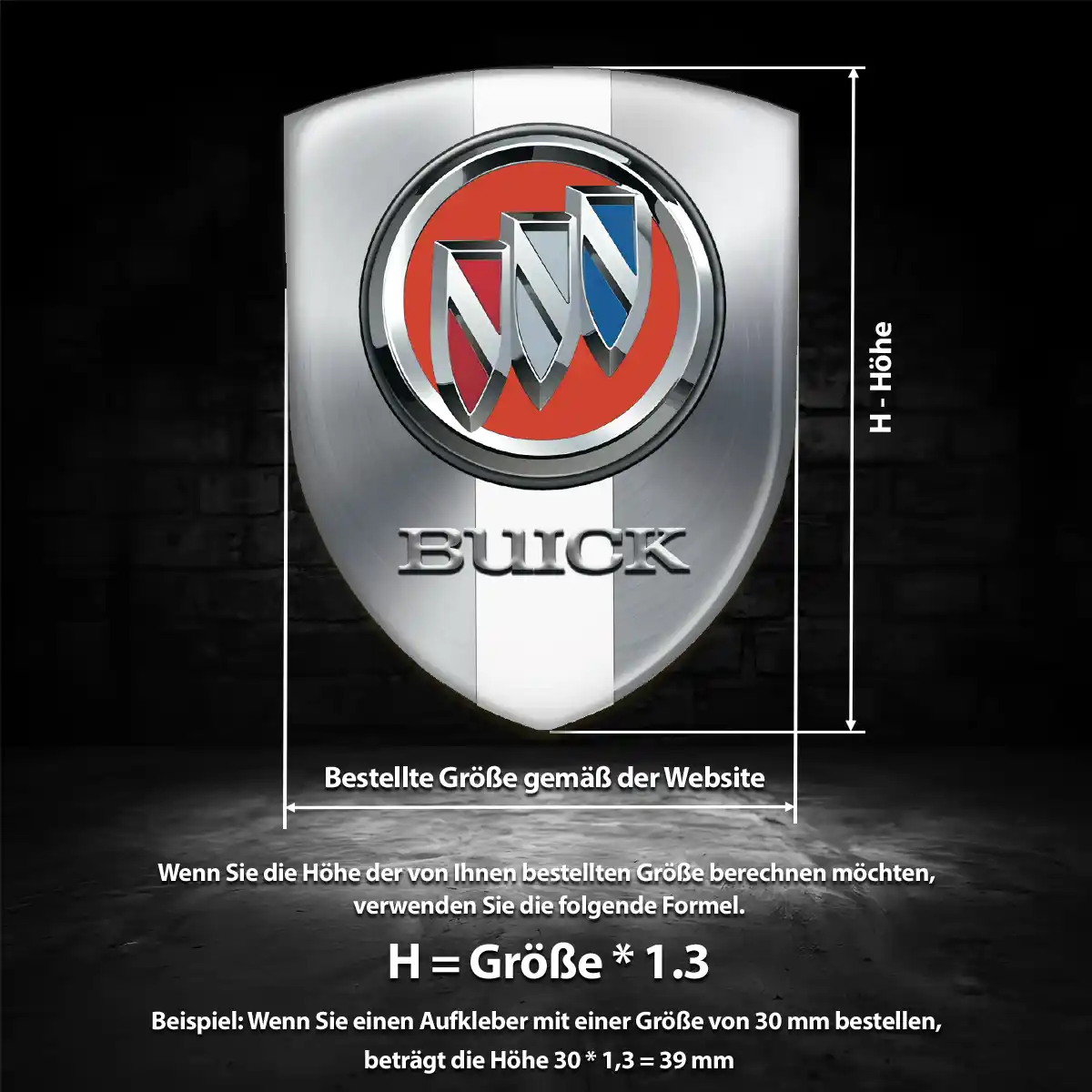 Buick 3D Gel Aufkleber Wappen Auto Premium-Edition