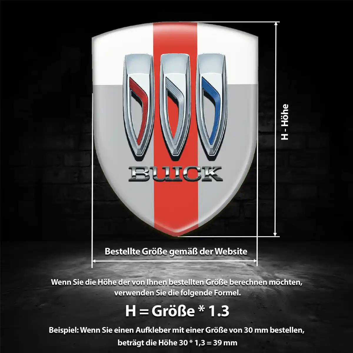 Buick 3D Gel Aufkleber Wappen Auto Stilvolles Design
