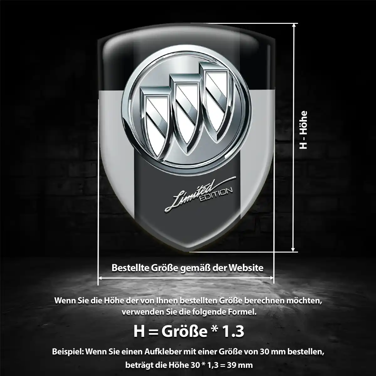 Buick 3D Gel Aufkleber Wappen Auto Tuningfahrzeug