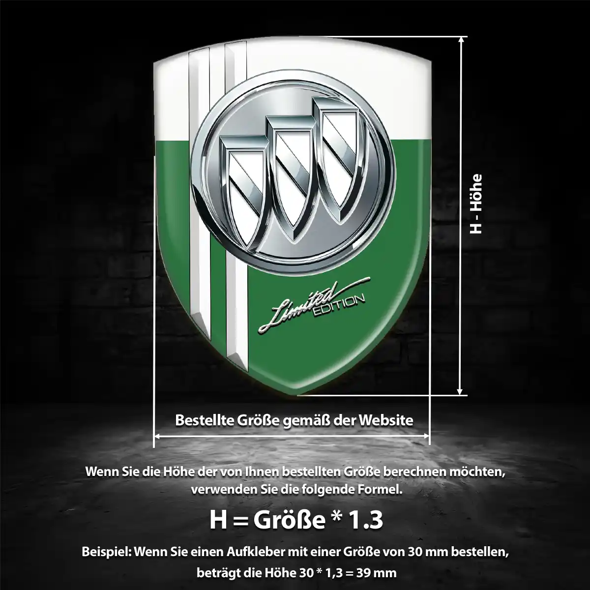 Buick 3D Gel Aufkleber Wappen Hohe Qualität