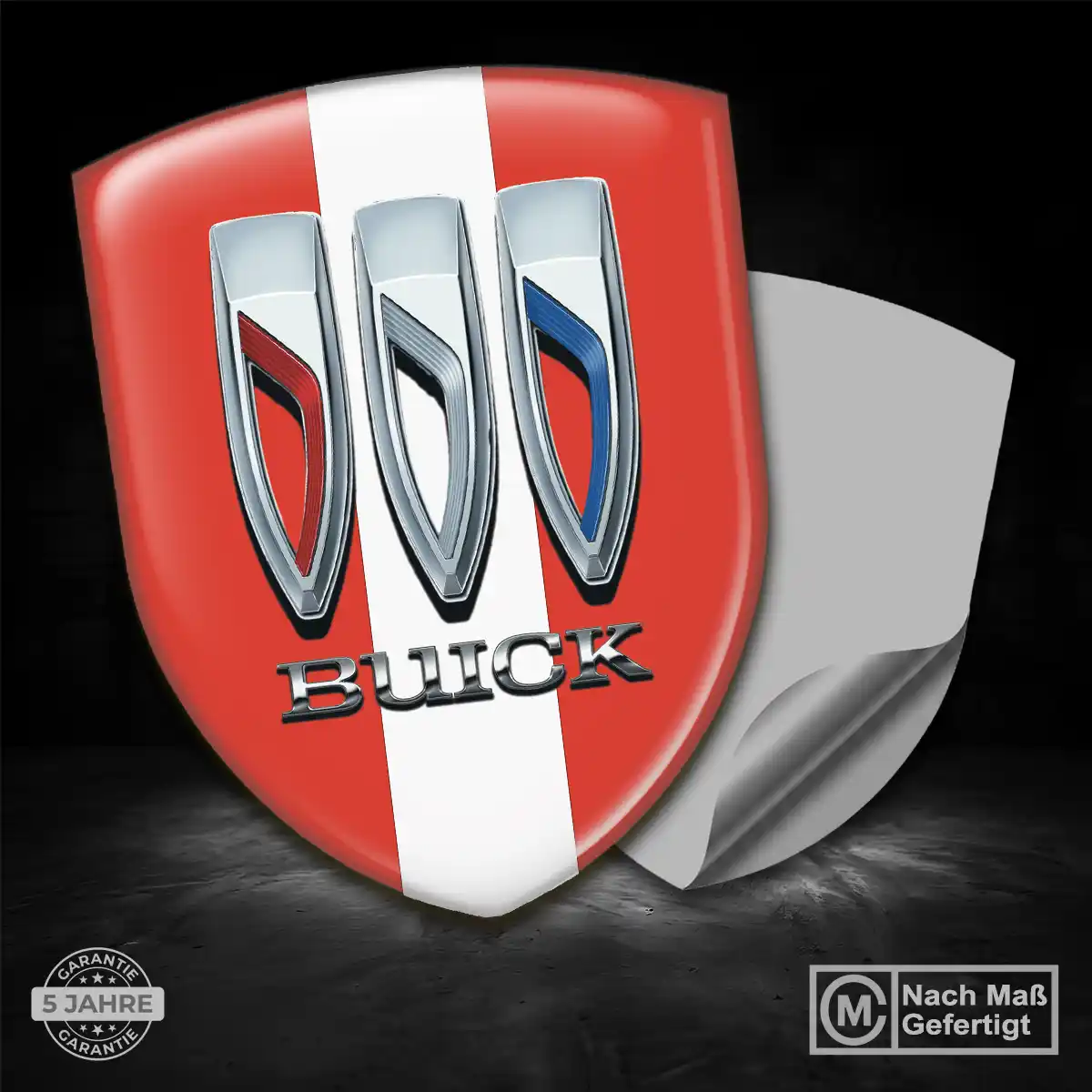 Buick 3D Gel Aufkleber Wappen Markenedition