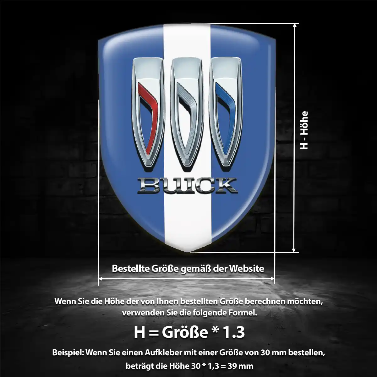 Buick Aufkleber 3D Gel Emblem Auto Elegantes Design