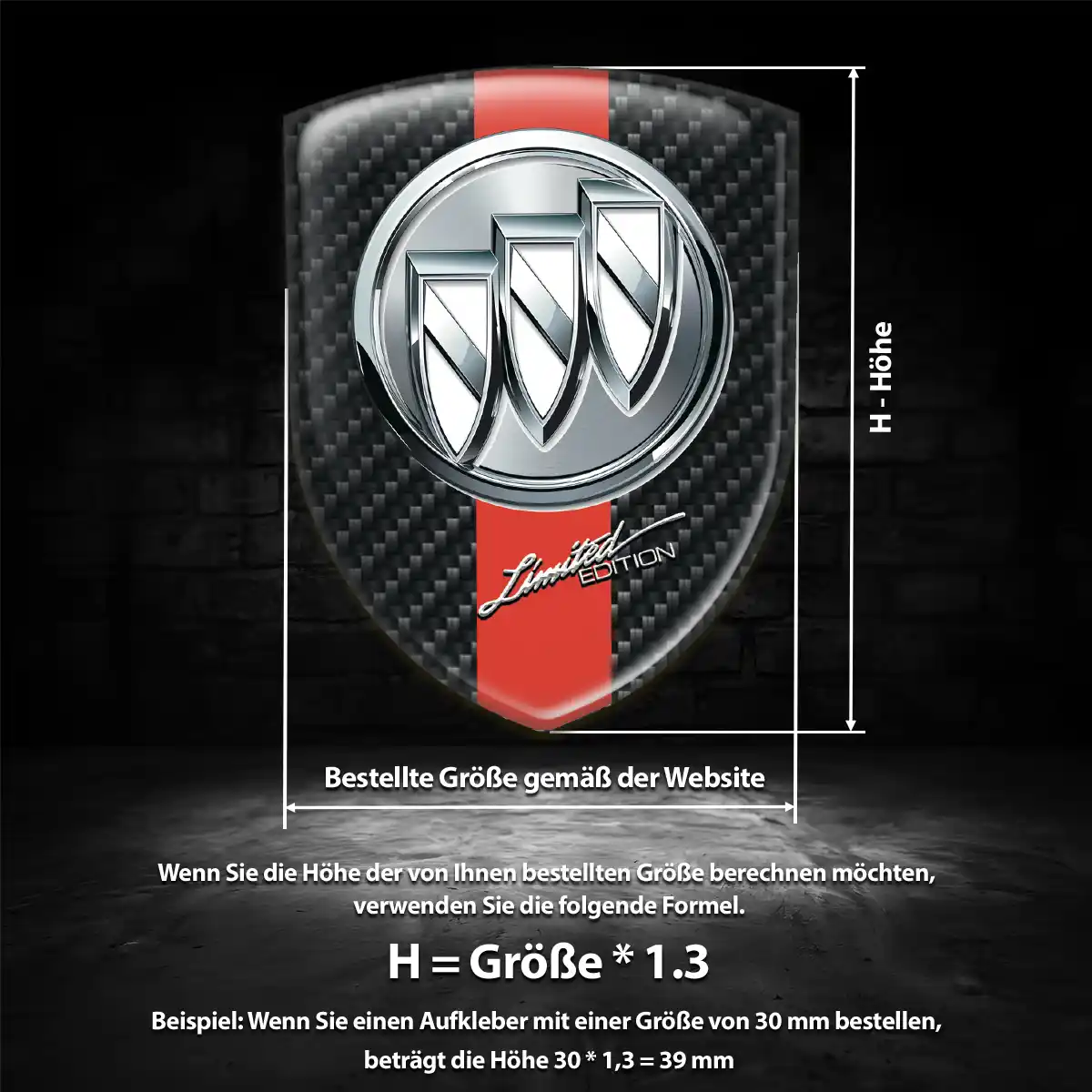 Buick Aufkleber 3D Gel Emblem Auto Exterieurdesign