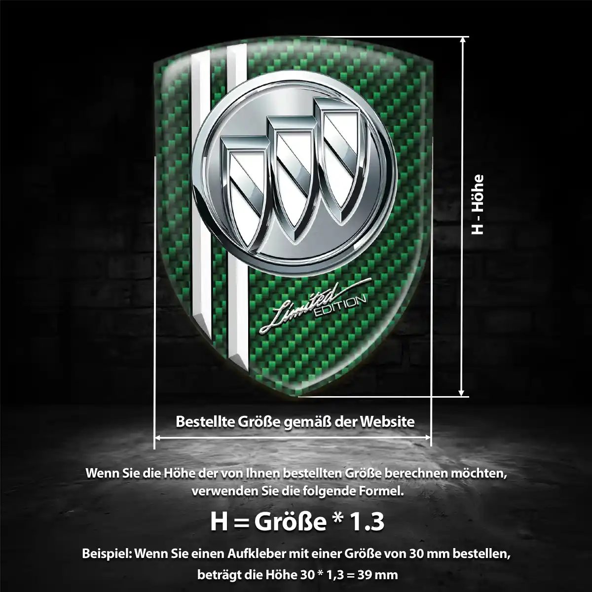 Buick Aufkleber 3D Gel Emblem Auto Hochwertiges Harz